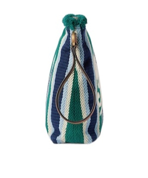 Gucci Large Embroidered Canvas Pouch In Green