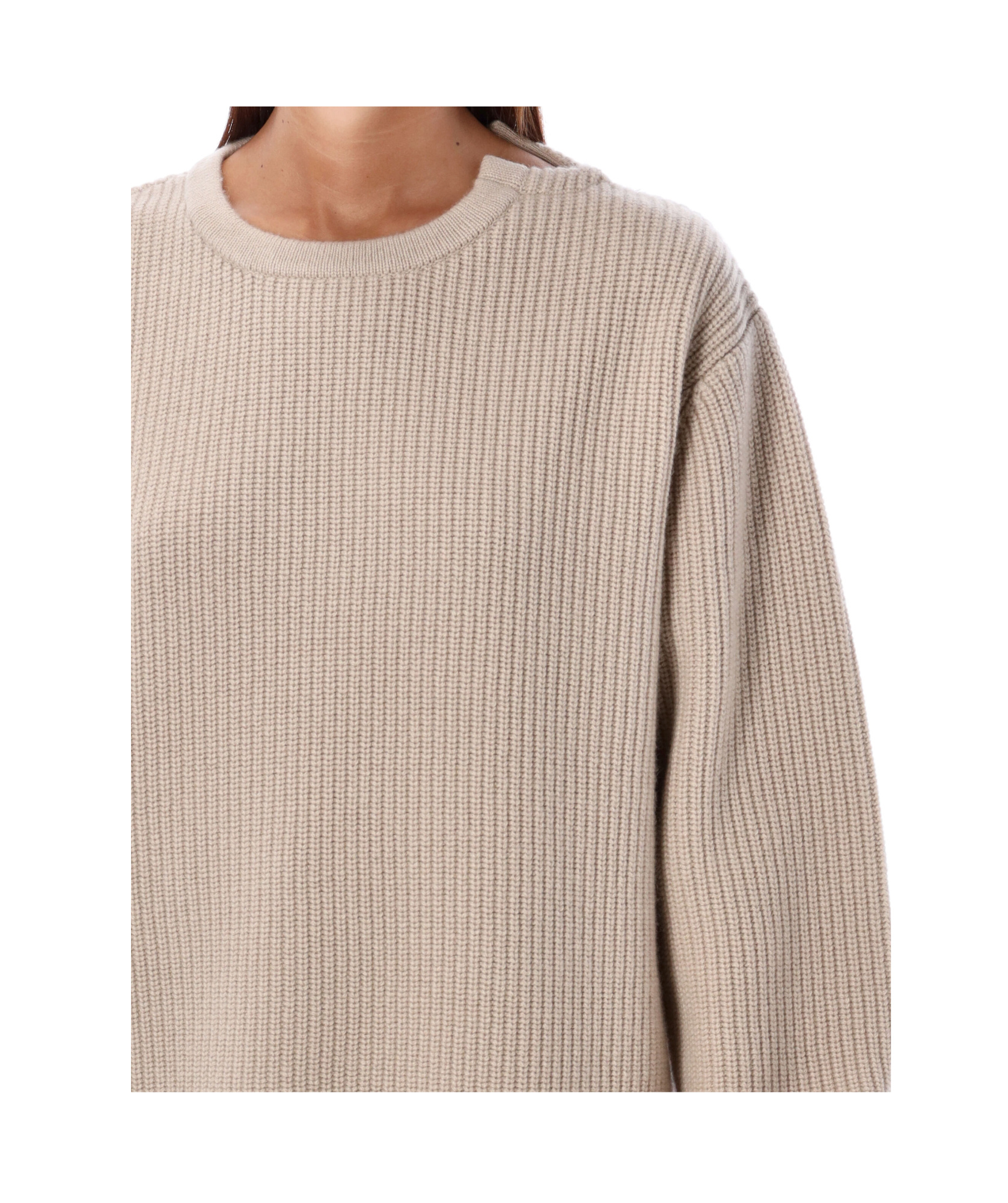 EXTREME CASHMERE ROUND-NECK AND LONG-SLEEVED SWEATER