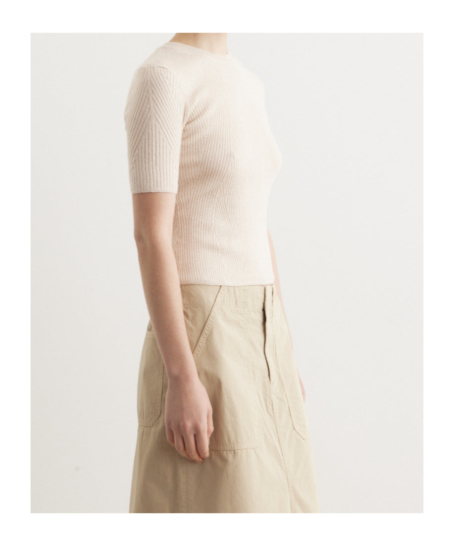 Rag & Bone Ribbed-knit T-shirt In White