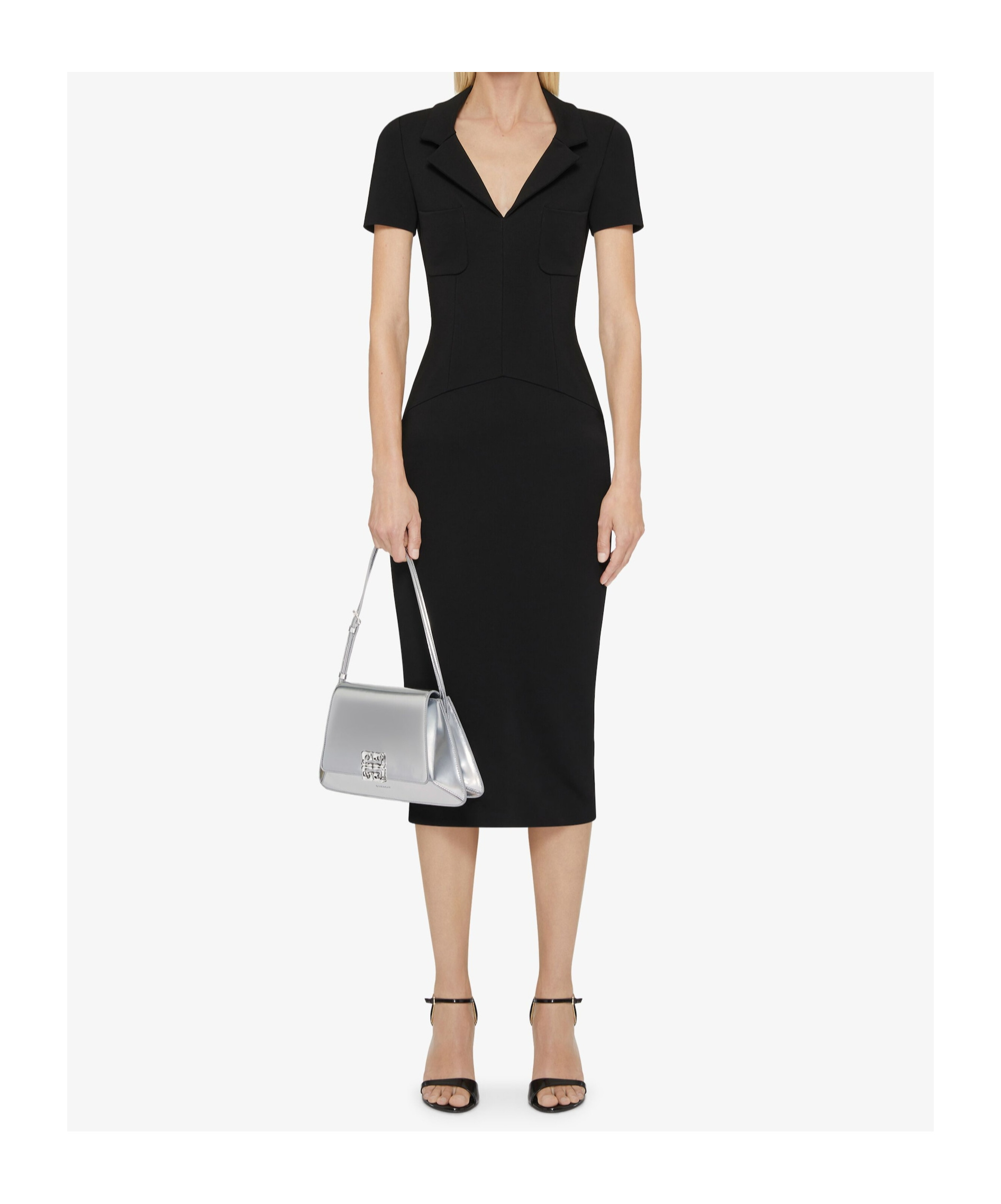 Givenchy Dress In Punto Milano With 4g Detail In Black