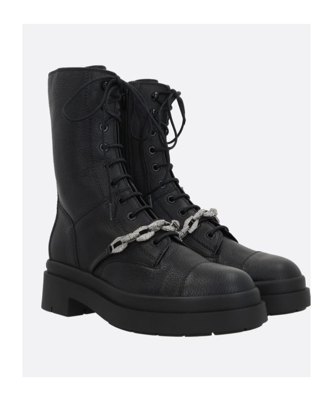 Shop Jimmy Choo Nari Crystal-embellished Ankle Boots In Black