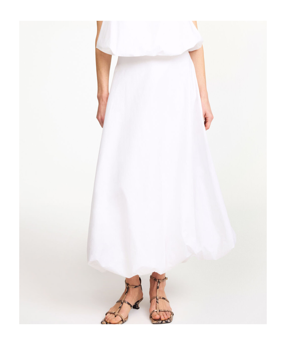 By Malene Birger Aubrey Organic Cotton Bubble Maxi Skirt In White
