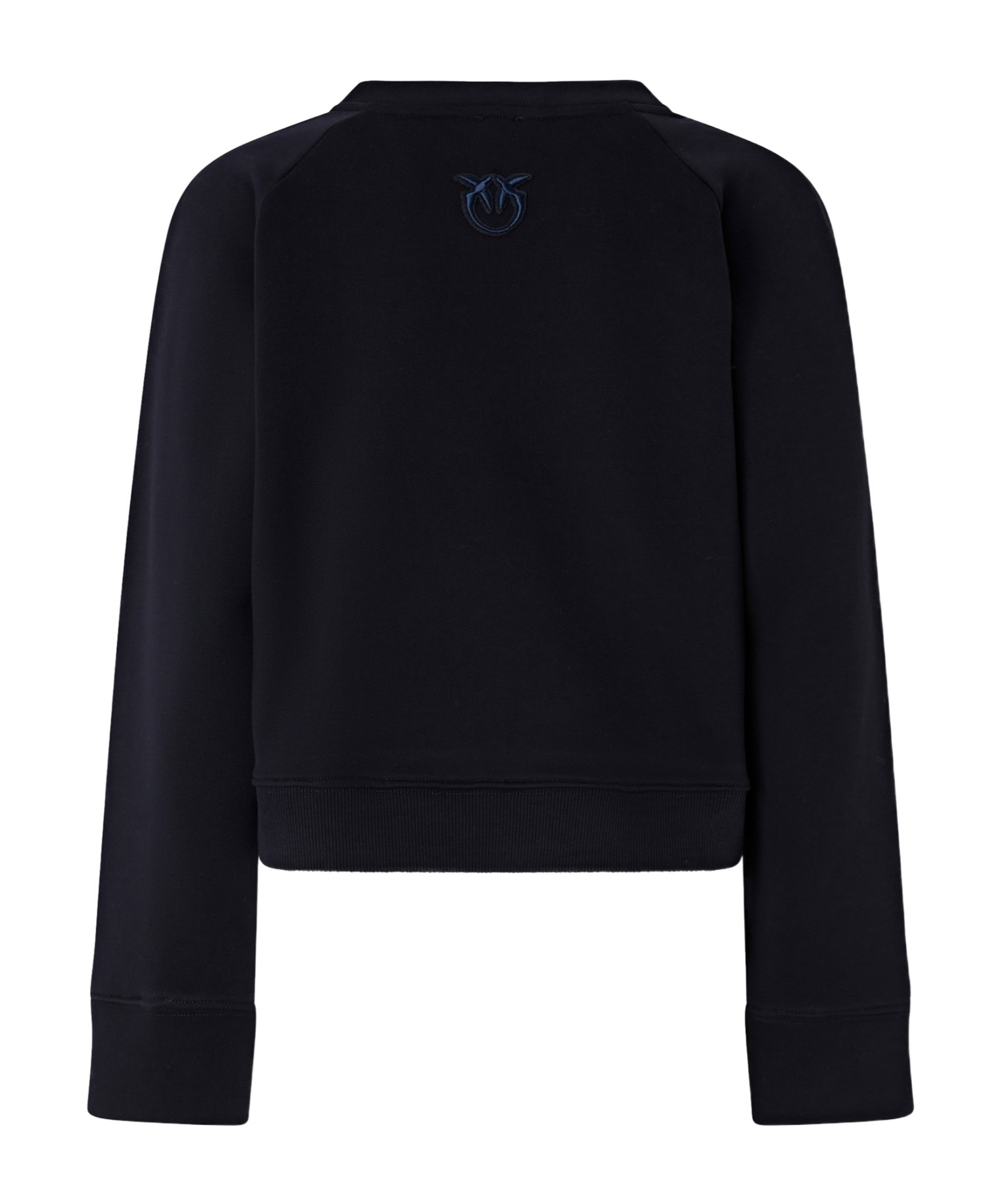 Pinko Crewneck Knitwear With Gold Logo Buttons In Black