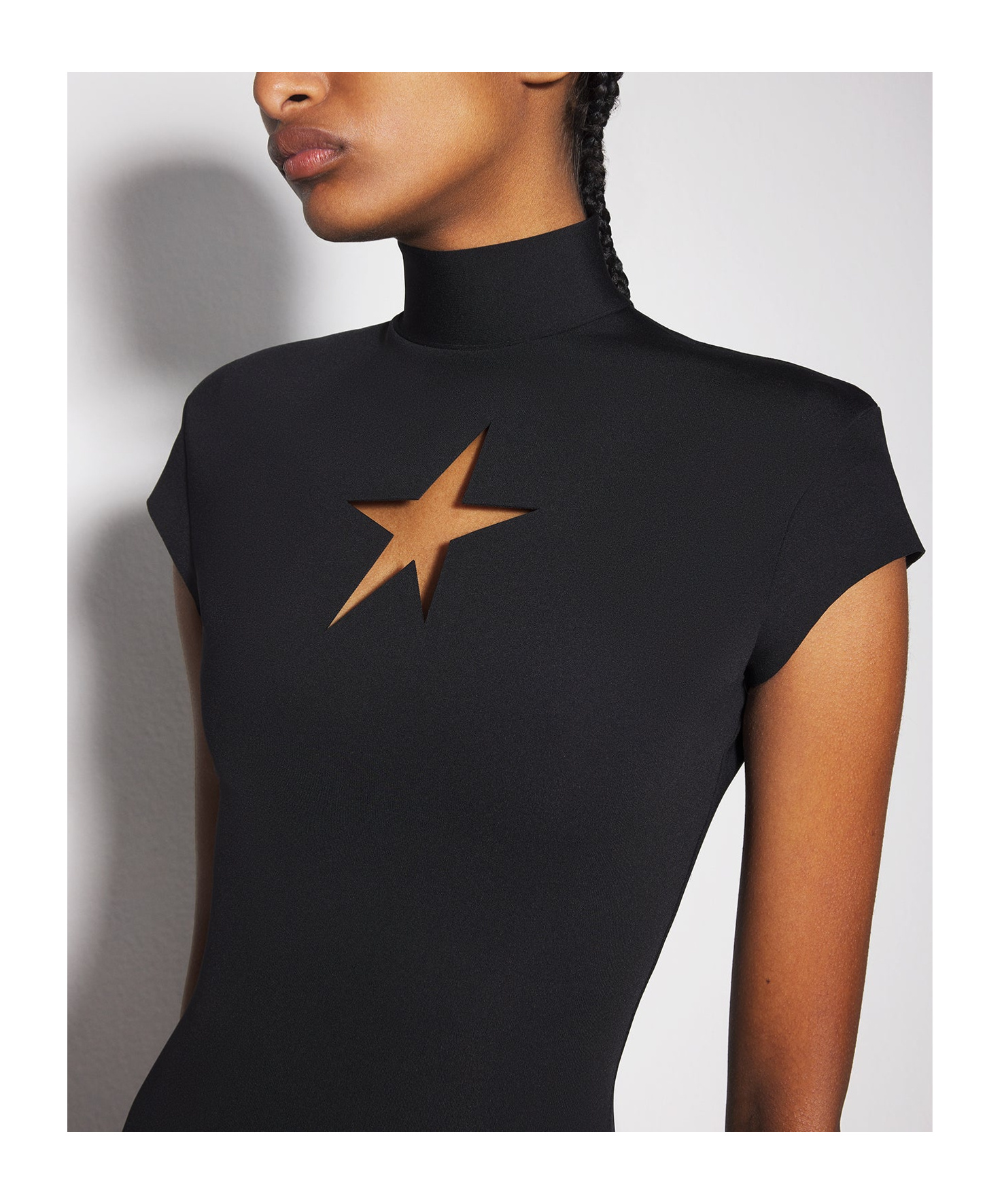 Shop Mugler Star Mini Dress In Black