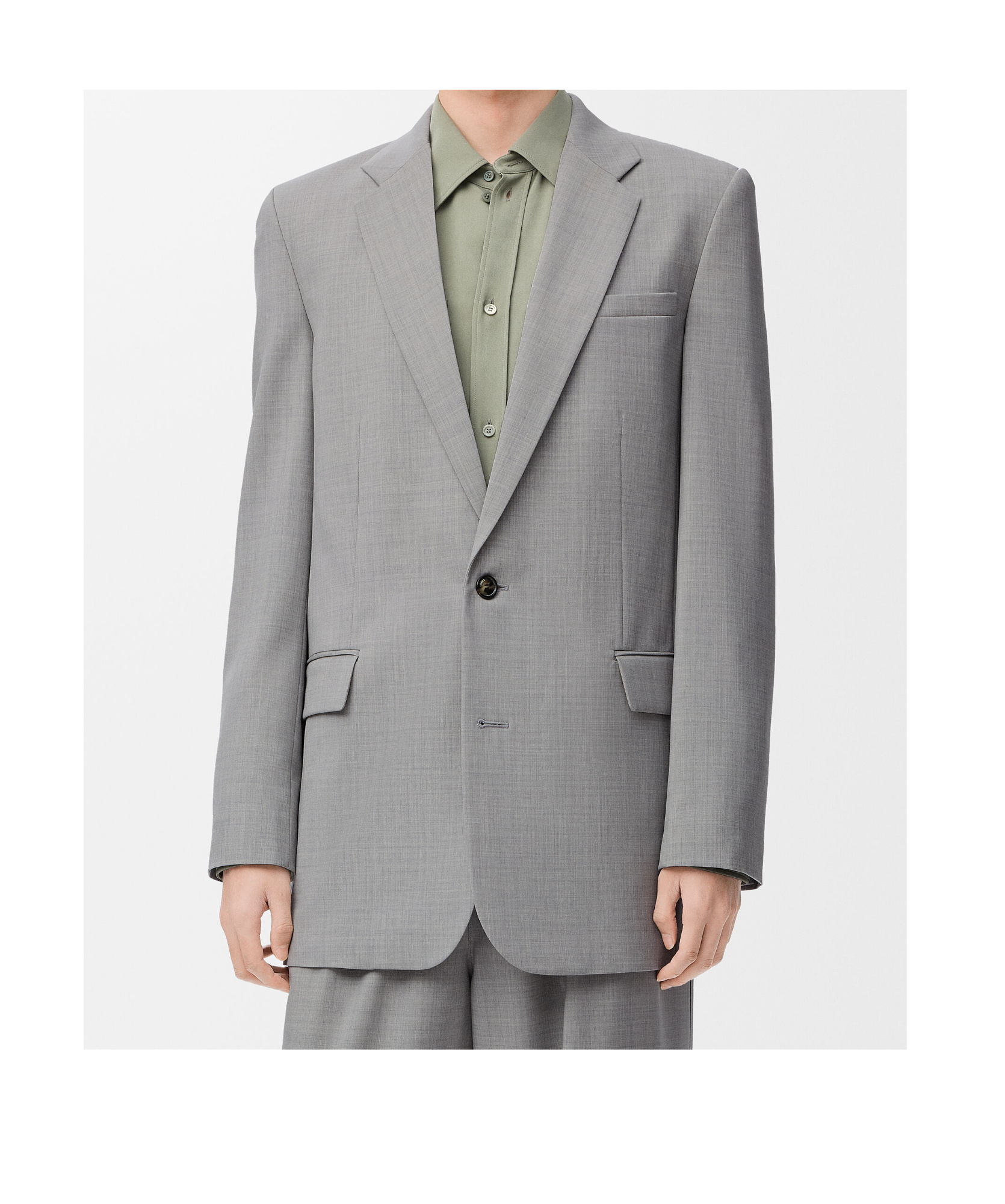 Loewe Men's Loose-fit Lightweight Wool Sport Coat In Gray