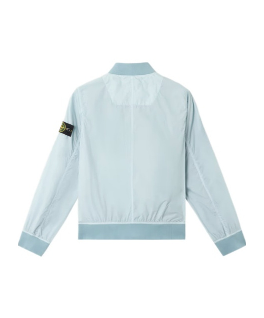 Stone Island Wind-resistant Bomber Jacket With Anti-dirop In Blue