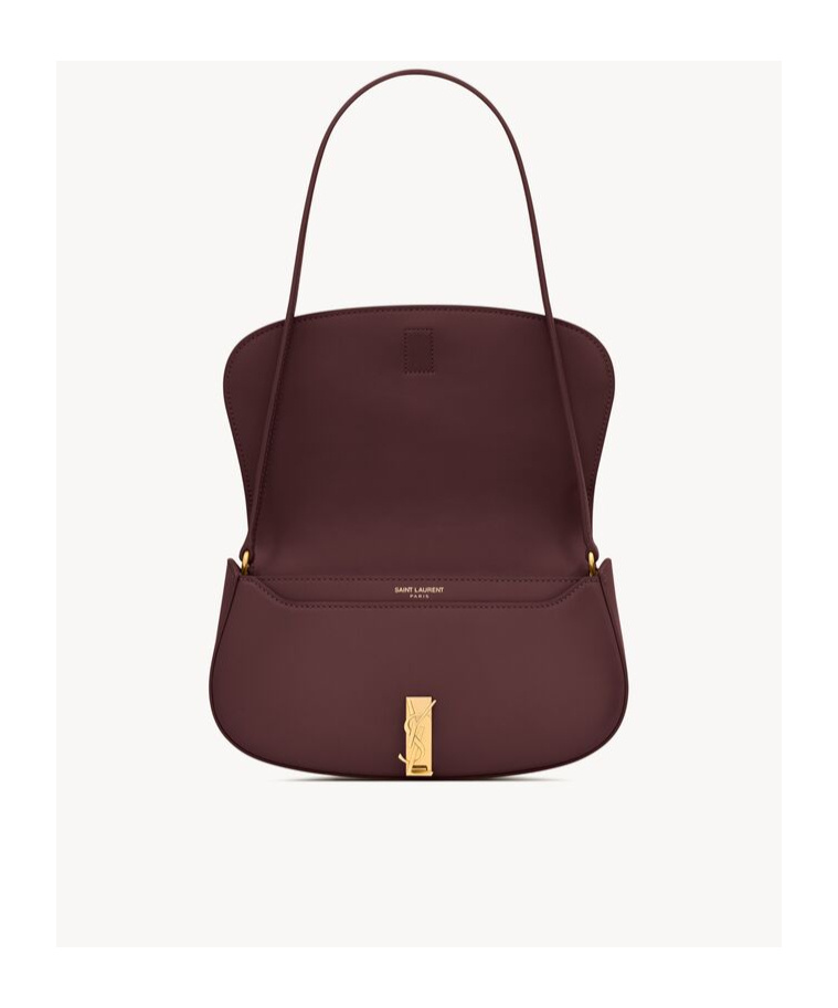 Saint Laurent Mini Leather Flap Shoulder Bag In Red