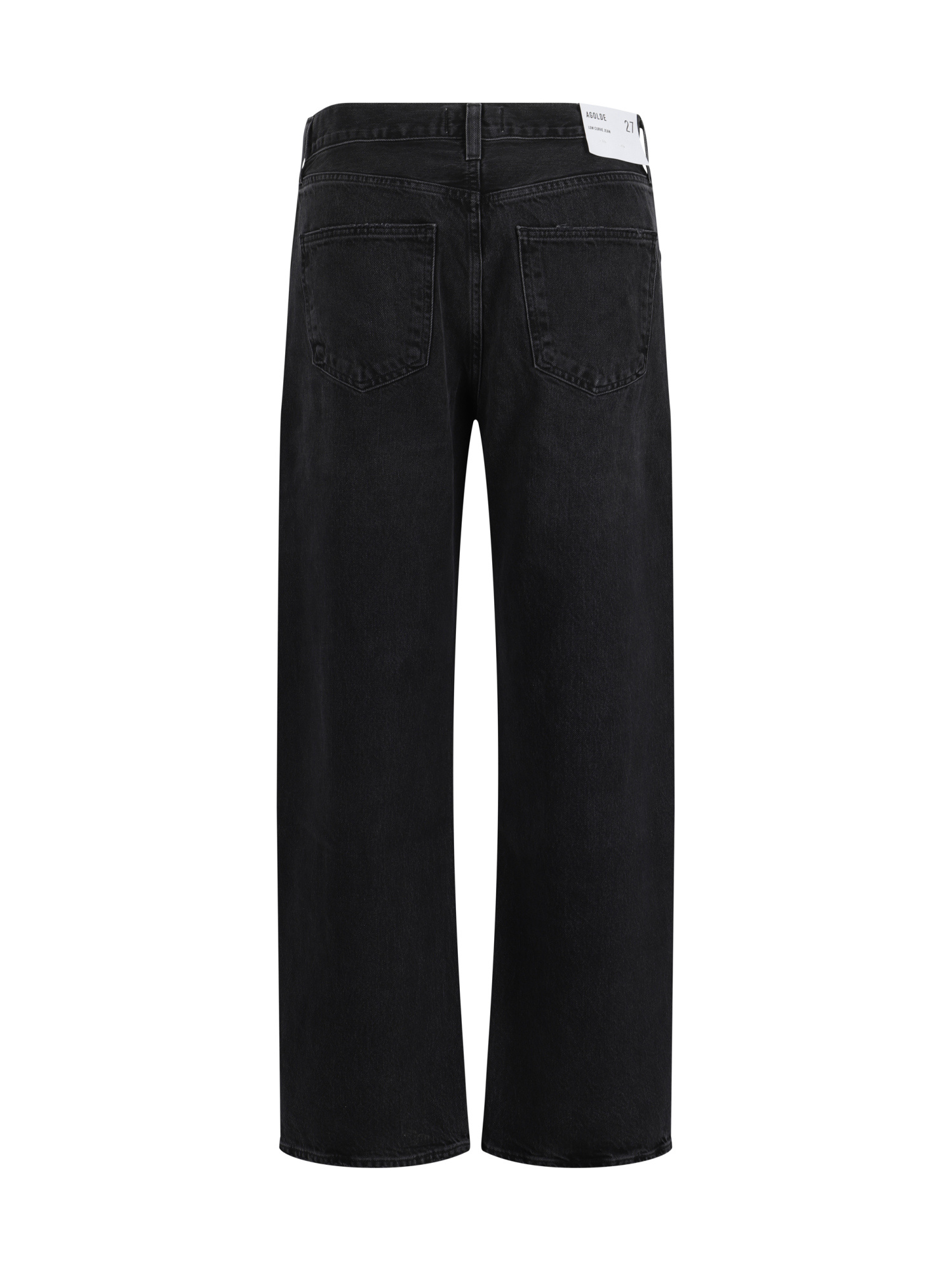 Agolde Womens Hush (washed Black) Harper Straight-leg Mid-rise Cotton-blend Jeans