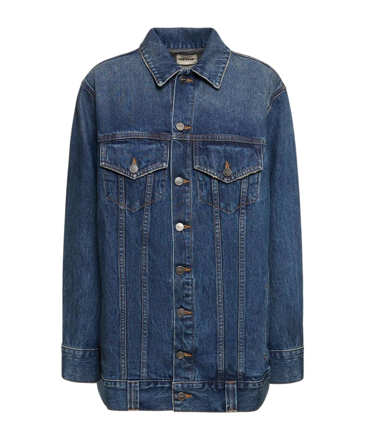 Shop Khaite Ross Denim Jacket In Blue