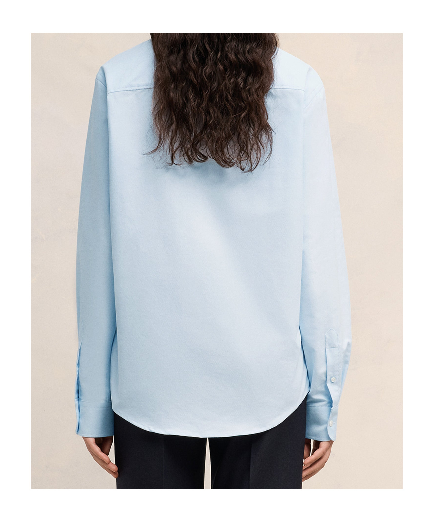 Ami Alexandre Mattiussi Adc Button-down Collar Logo-embroidered Striped Cotton Oxford Shirt In Blue