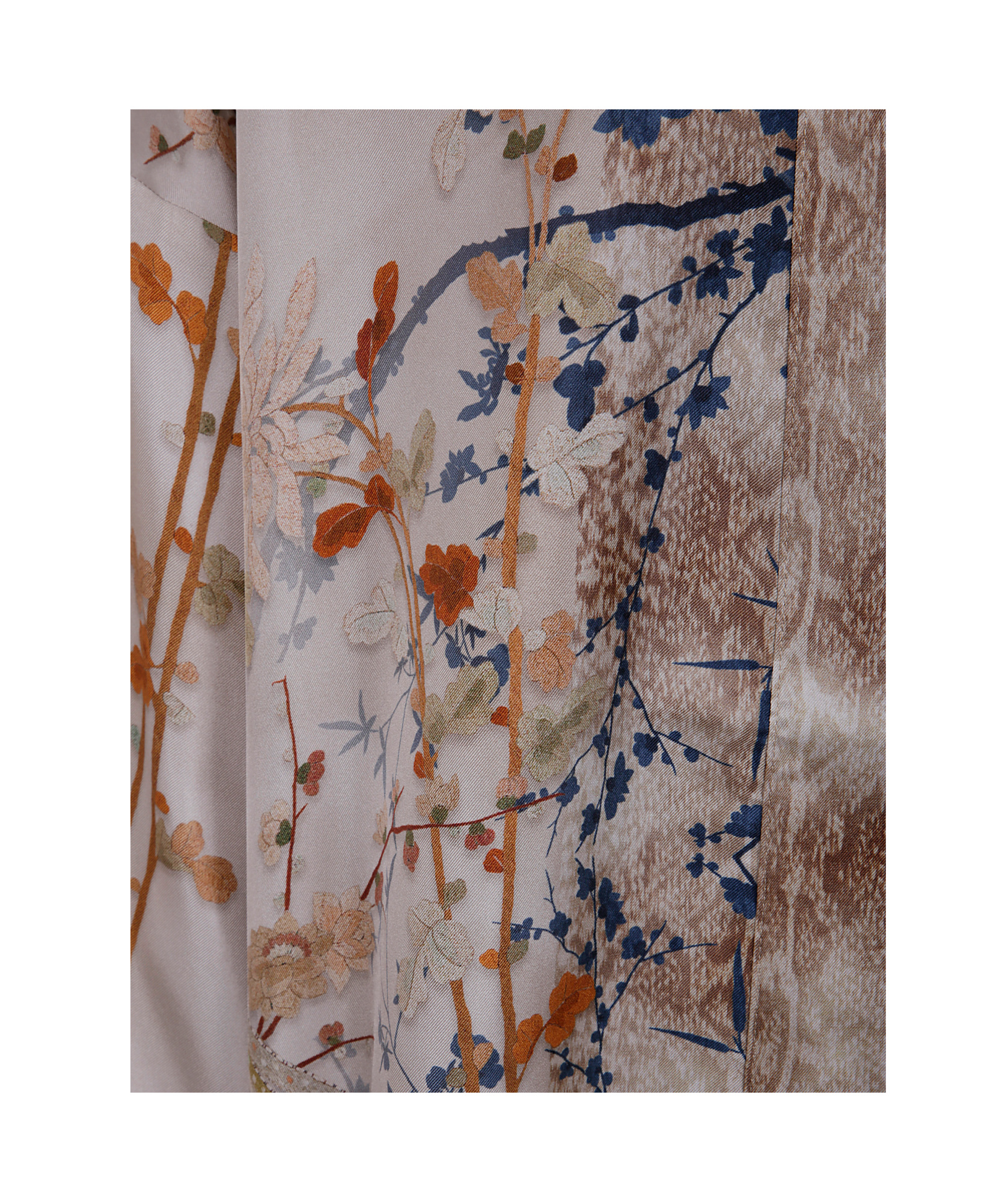 Shop Pierre-louis Mascia Aloe Silk Kimono In Gray