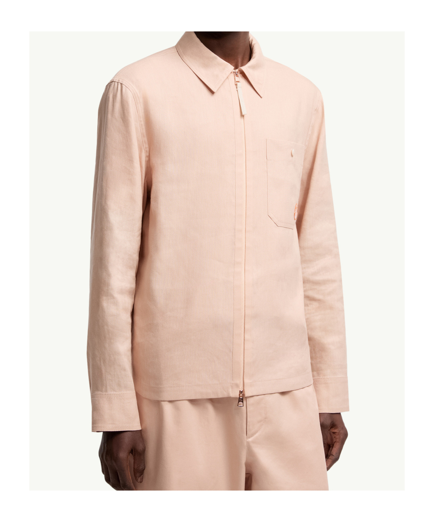 Moncler Chemise En Lin Mélangé X Gilga Farm By Donald Glover In Pink