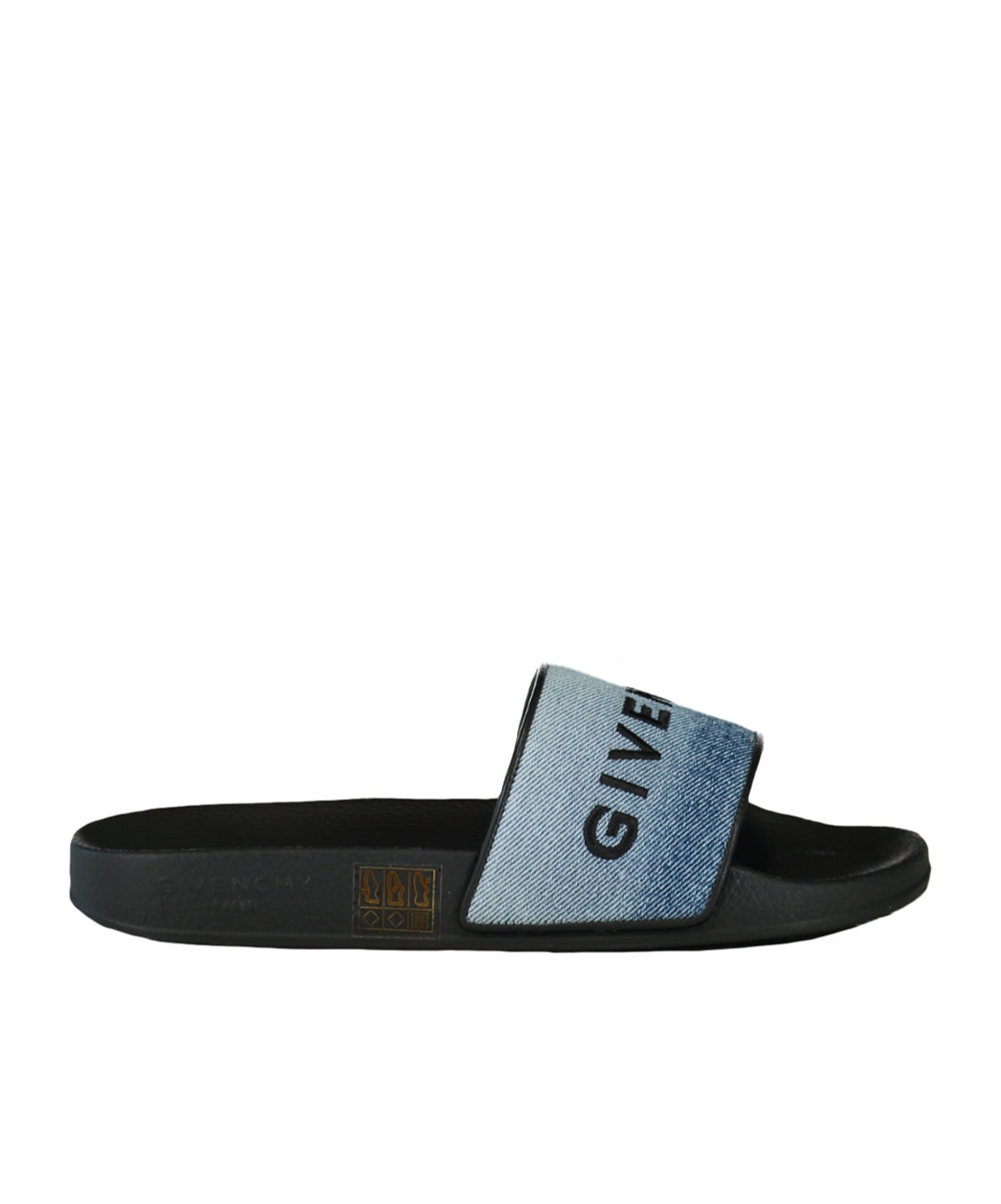 Givenchy Blue Slide Flat Pool Slides In Medium Blue