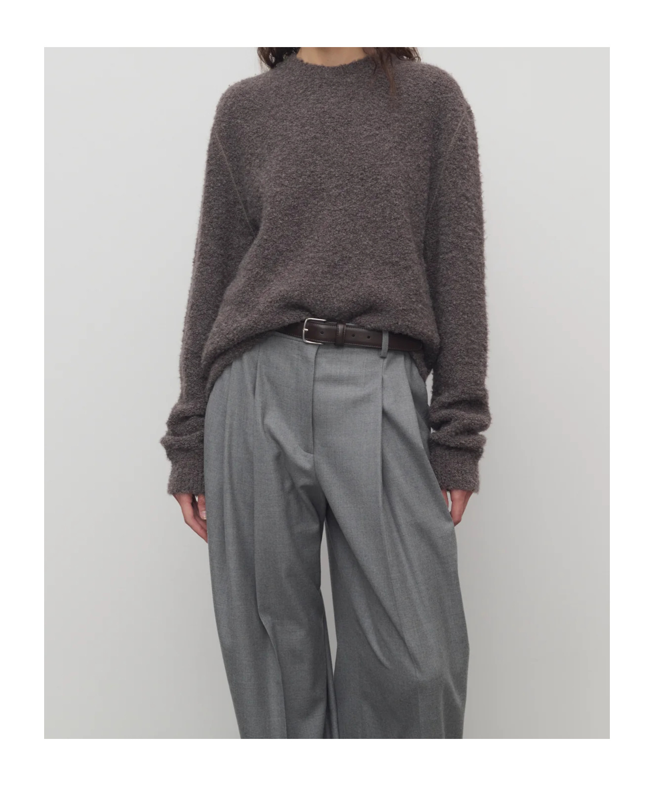 The Row Long-sleeved Sweater In Brown