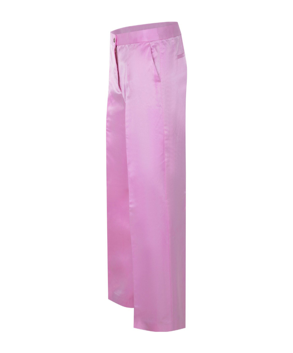 Pinko "parlami" Trousers Made Of Linen Blend. In Pink
