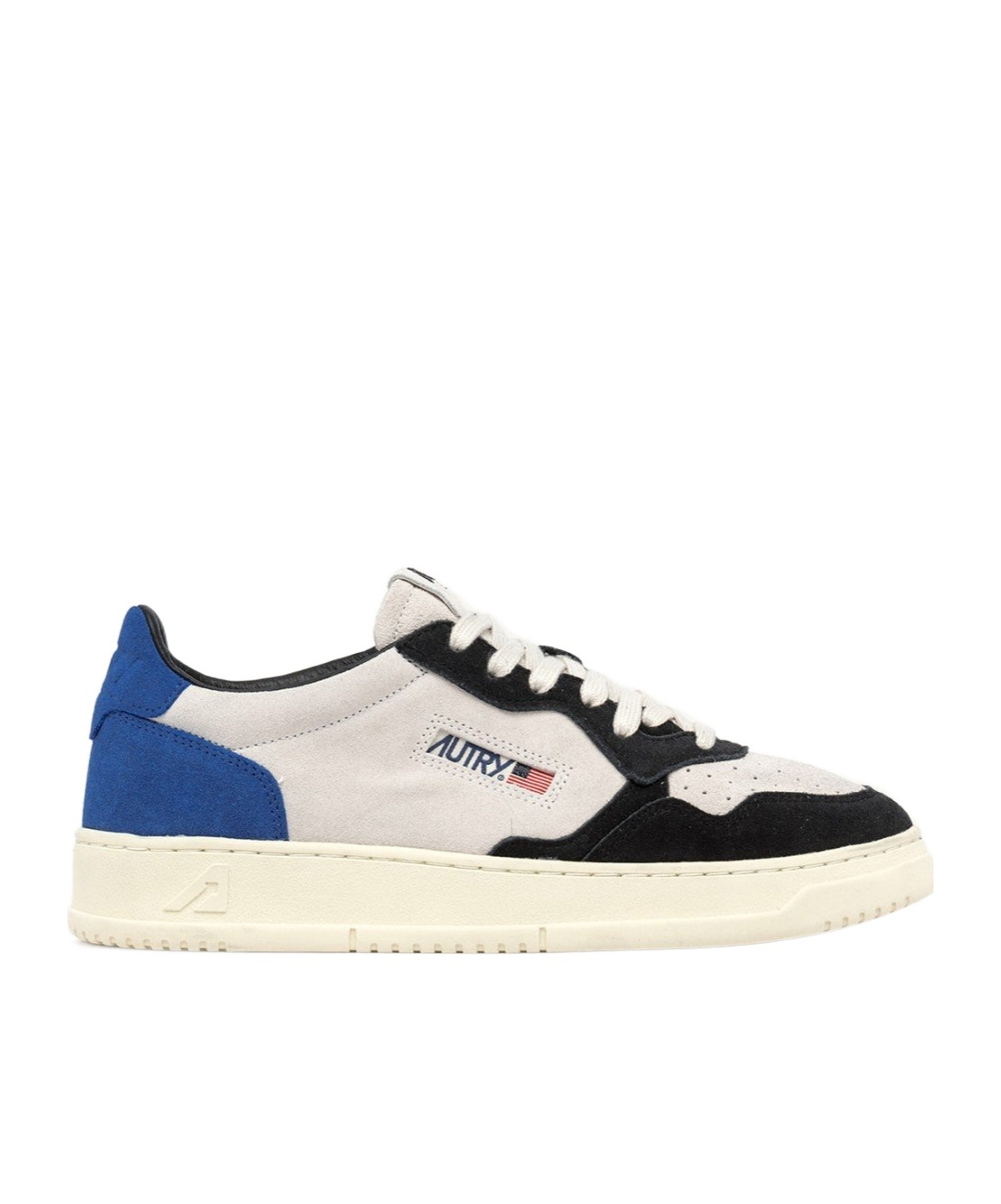 Autry Medalist Low Blue Sneakers With Contrasting Heel And Inserts In Suede Man In Multicolor