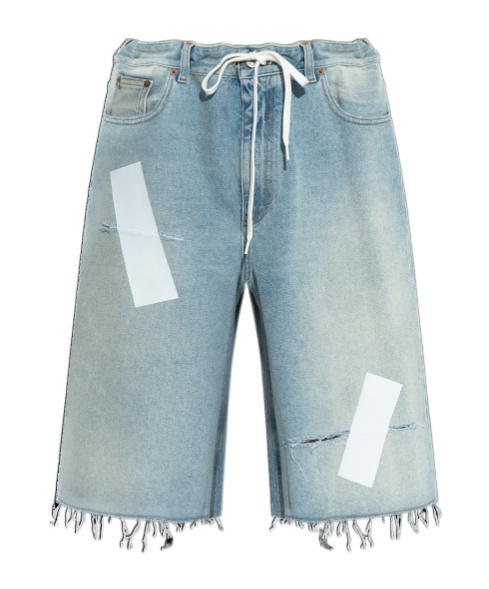 Mm6 Maison Margiela Logo-patch Shorts In Gray