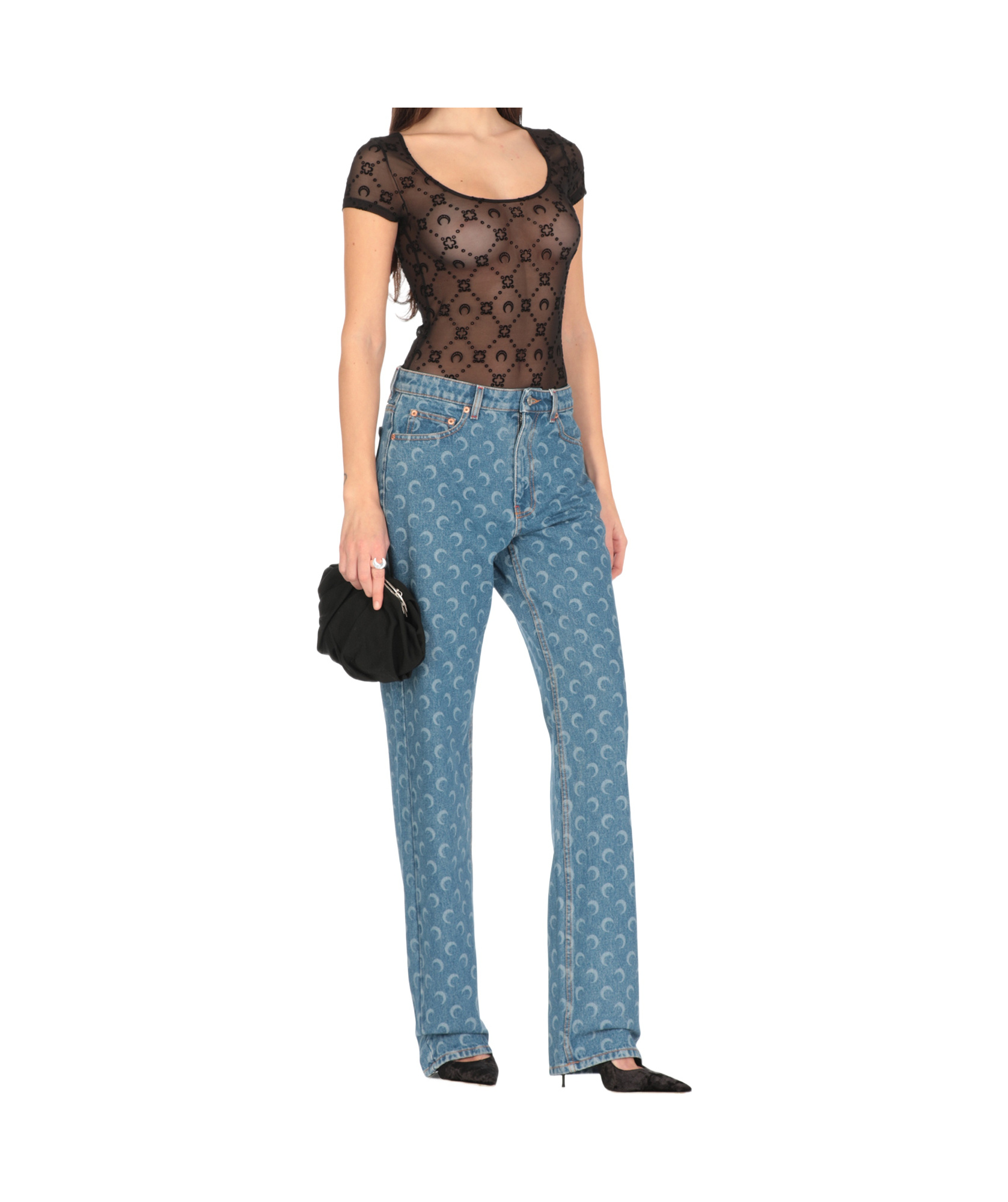 Marine Serre Top In Gray