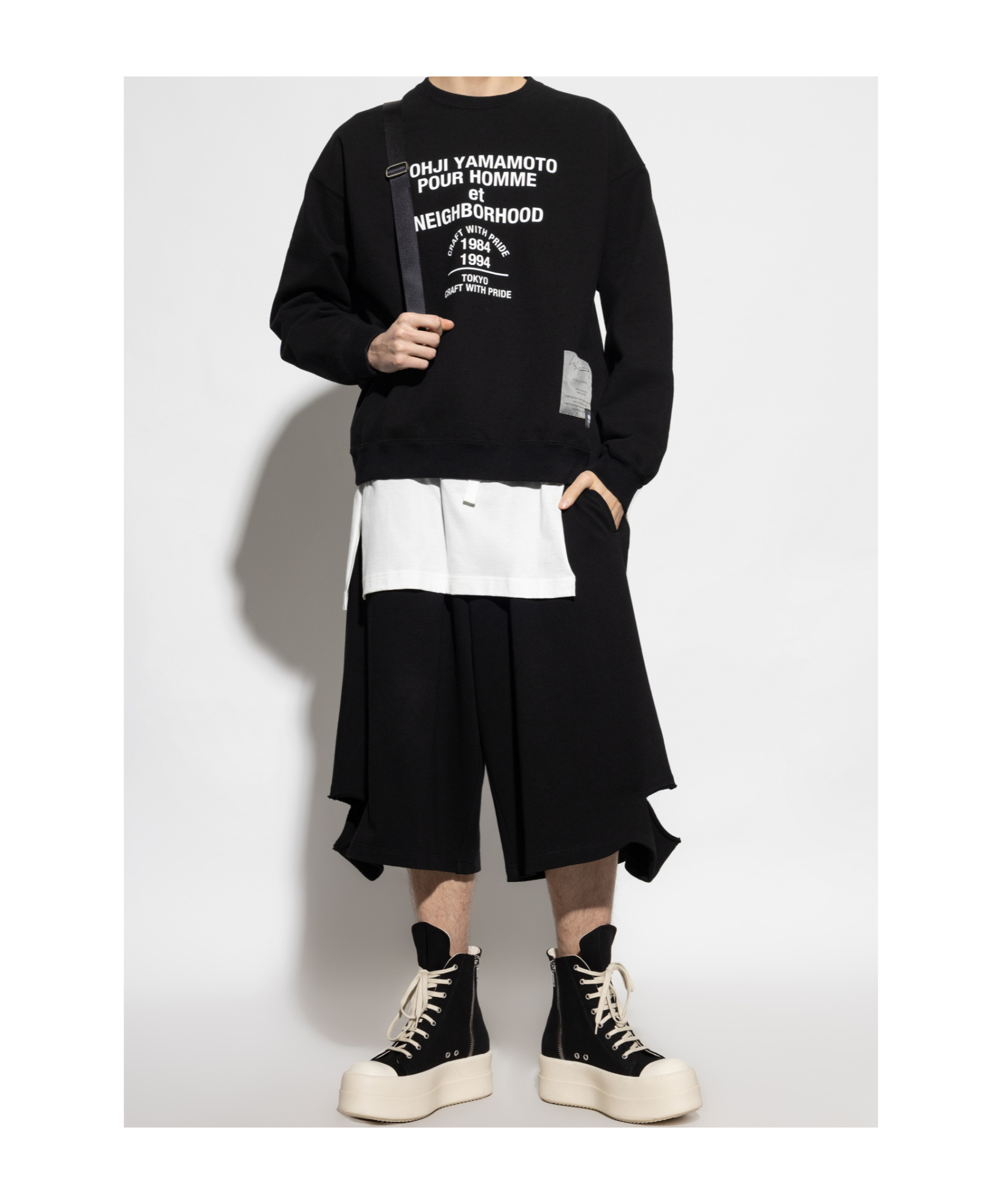 Shop Yohji Yamamoto Long-sleeved Sweater In Black