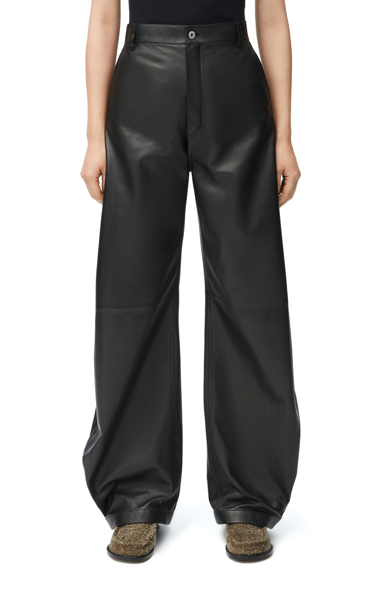 Loewe Lantern Pleated Casual Pants In Black