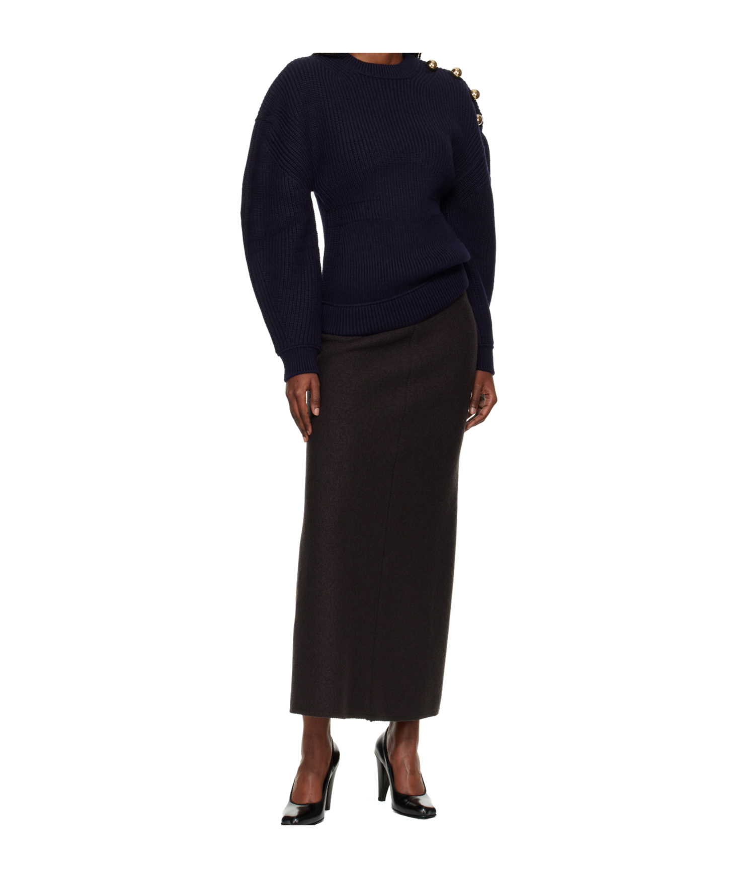 Lanvin High-waisted Skirt In Brown