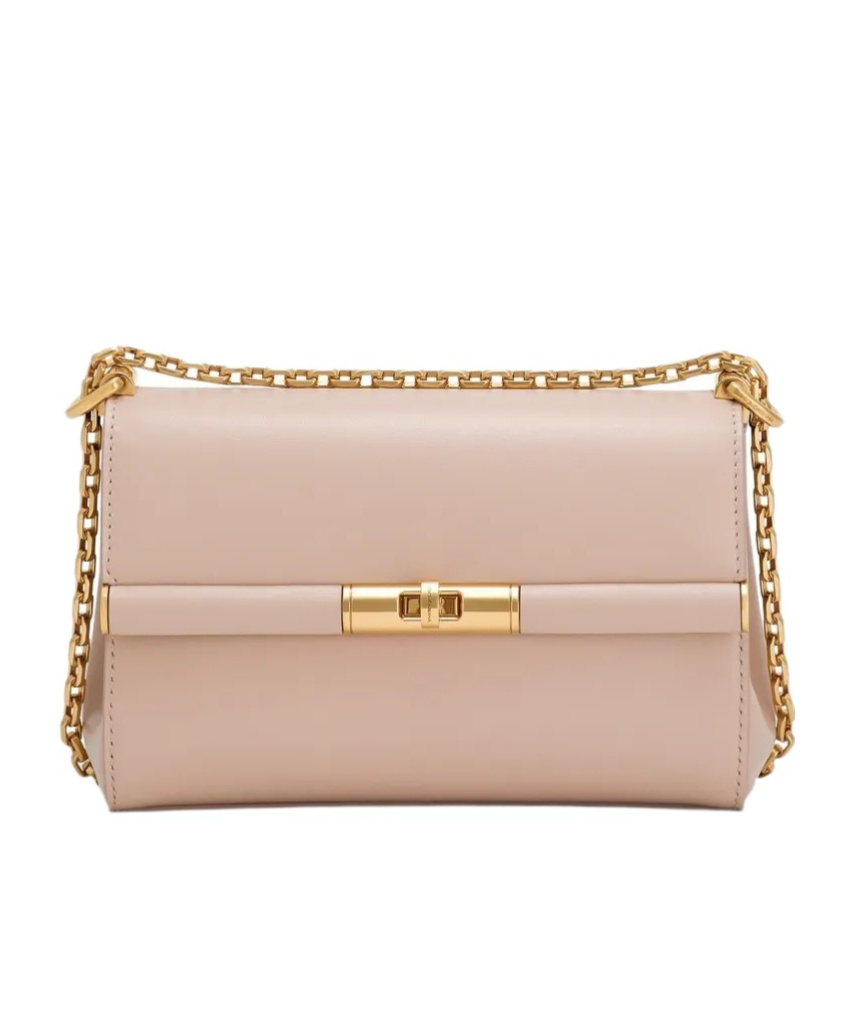 Dolce & Gabbana Small Marlene Satin Shoulder Bag In Dark Beige