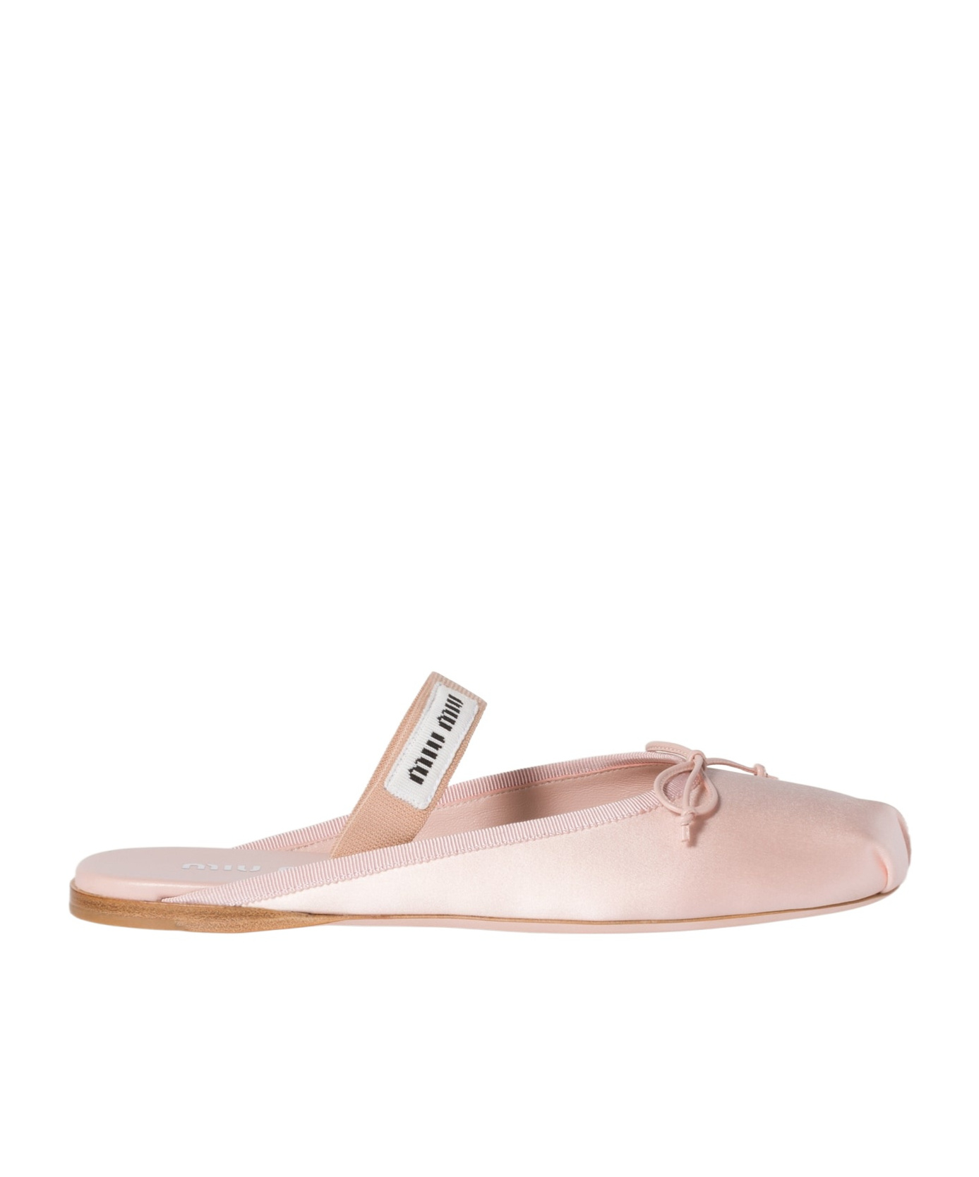 Miu Miu Satin Mary Jane Ballerina Mules