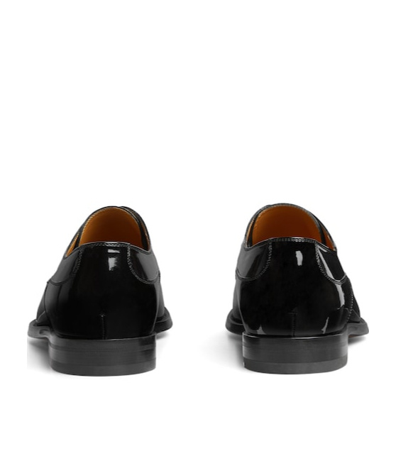 Gucci Patent Leather Lace-up Shoes Lace Up Shoes Black In Black