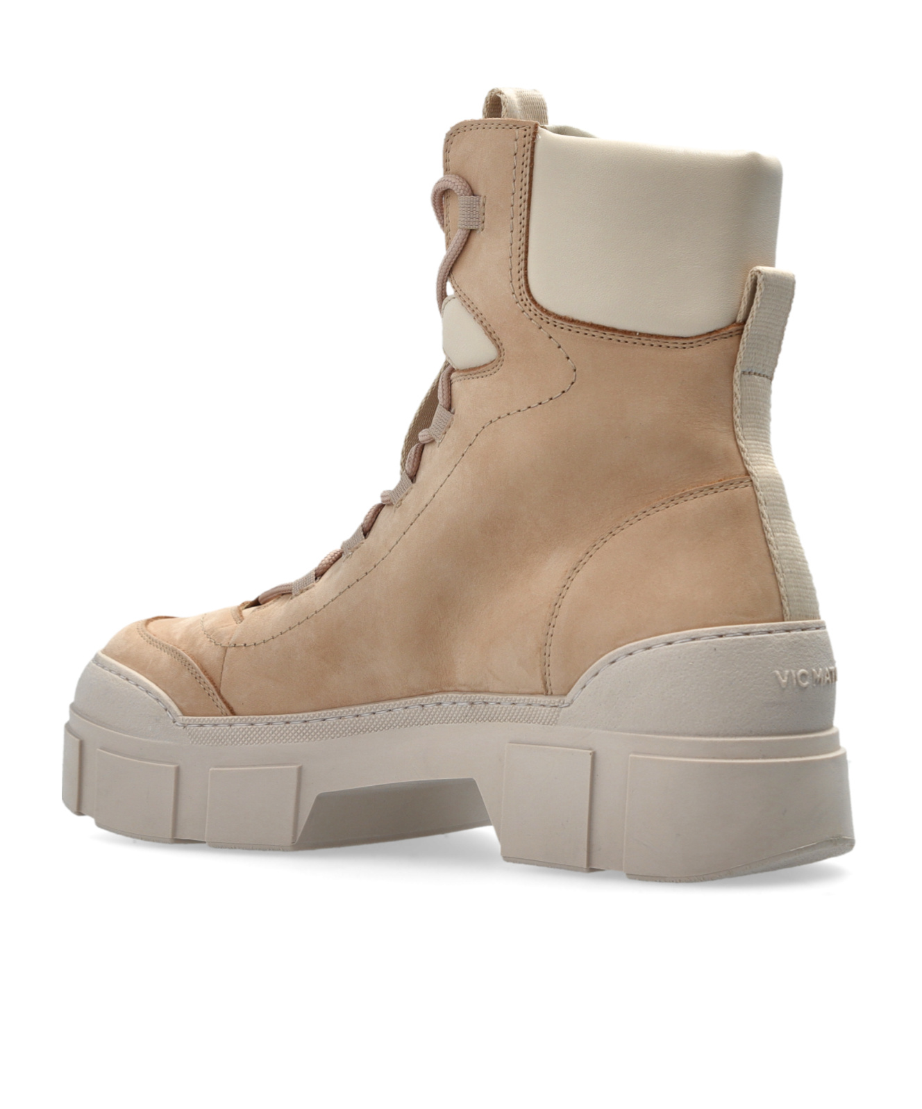 Vic Matie Round-toe Ankle Boots In Neutral
