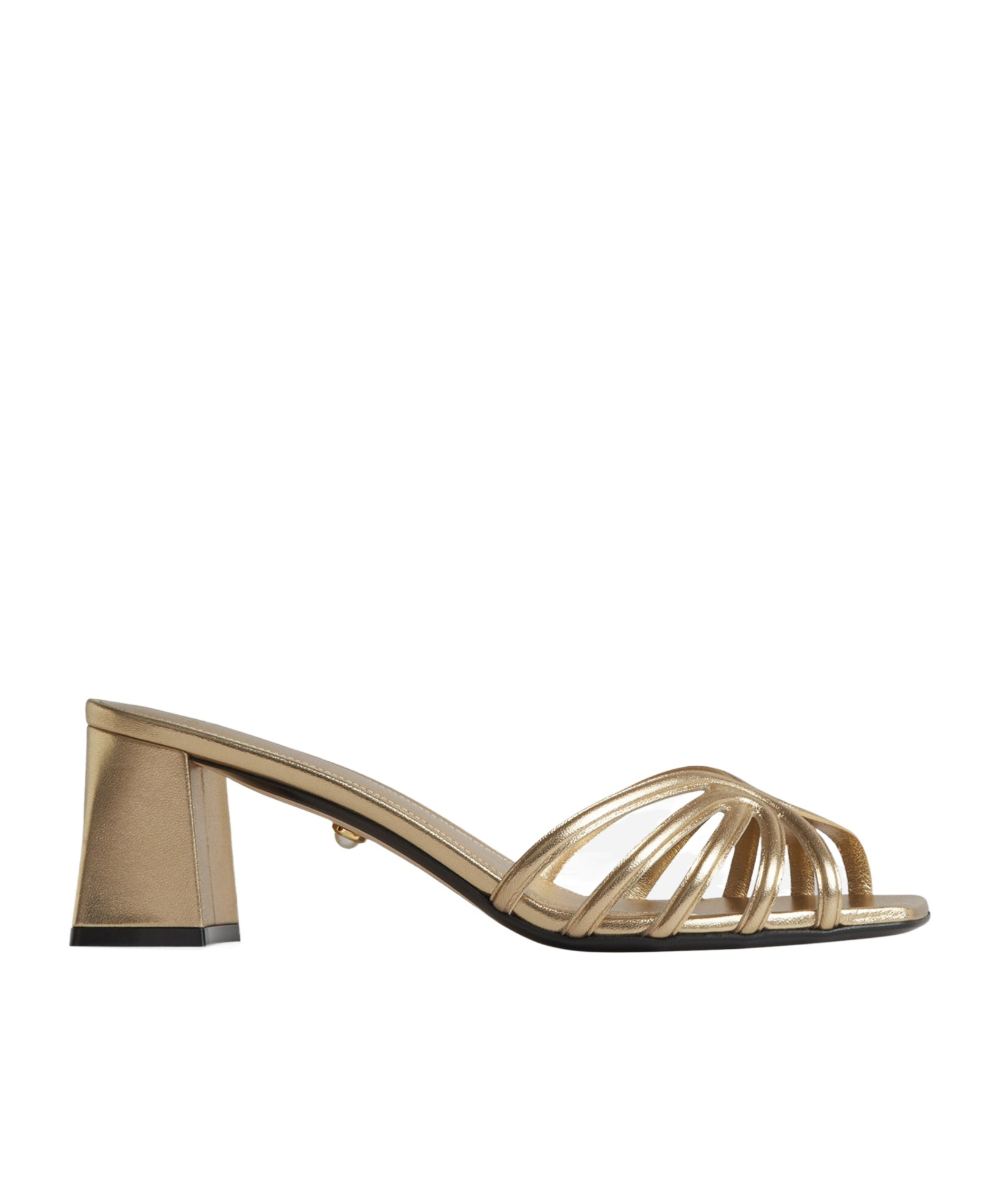Alevì Square-headed High-heeled Sandals In Brown
