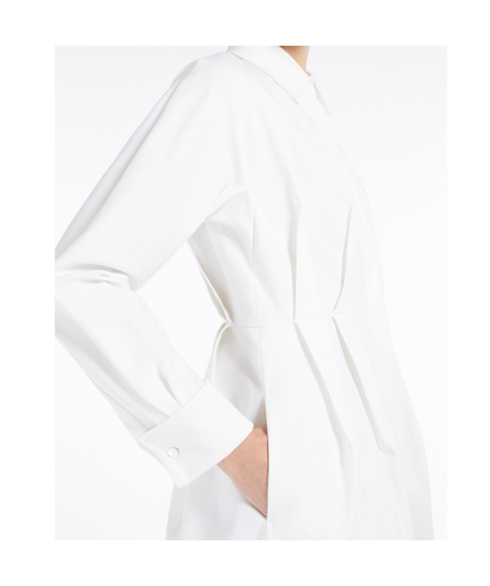 Max Mara Wrap Design Dress Buttoned Cuffs In White