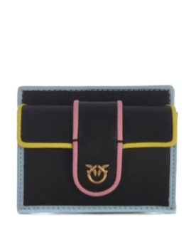 Pinko Love Birds Chained Wallet In Black