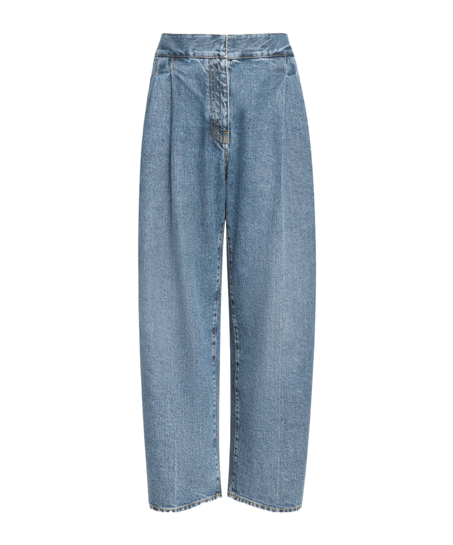 Alaïa Denim Tailored Pants In Blue