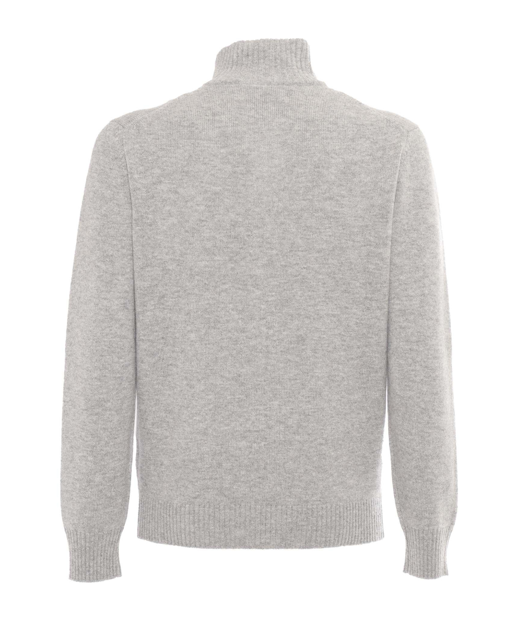 Kangra Cashmere Knitted Jacket With Buttons And Pockets In Gray