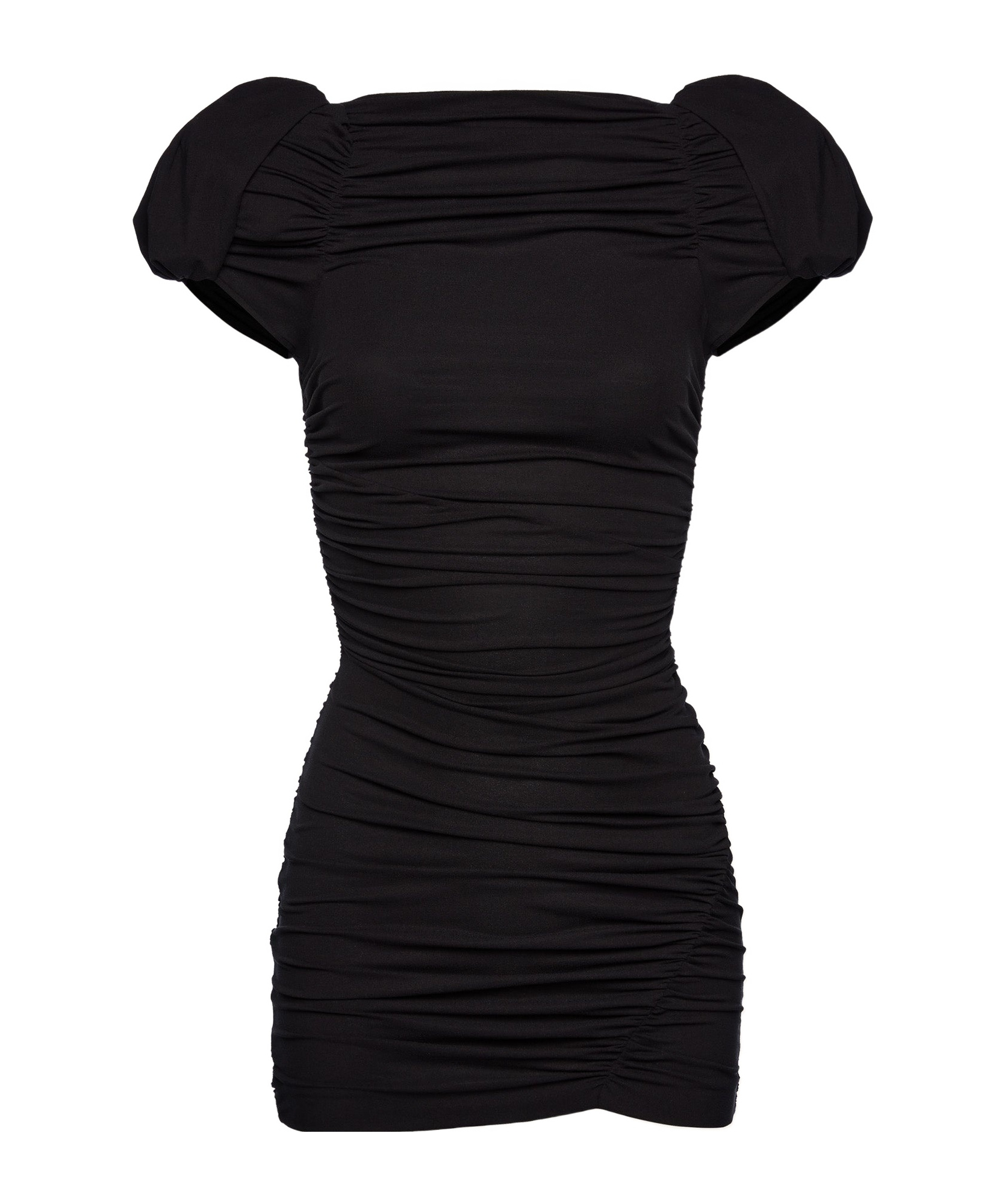 Magda Butrym Mini Dress With Bubble Sleeves In Black