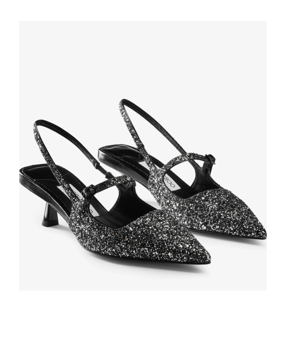 Jimmy Choo Sparkling 45mm Pointed Toe Slingback Pumps