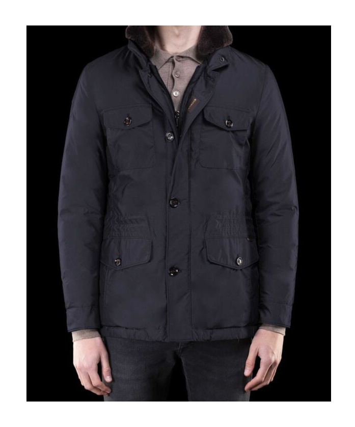 Moorer Long-sleeved Down Jacket In Black