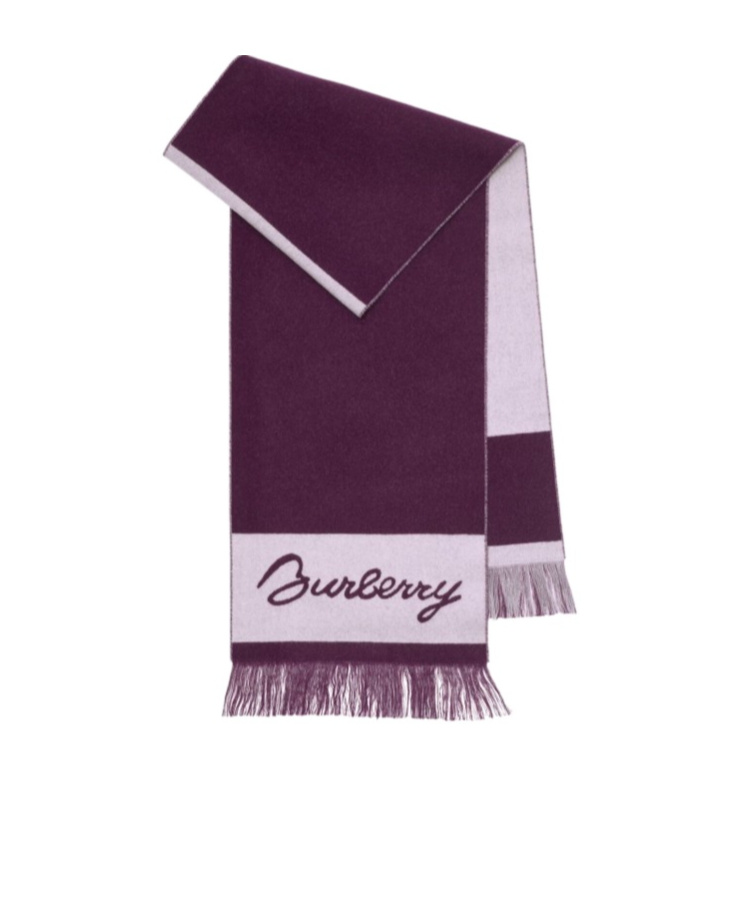 Burberry Blot Strip Knight Wool Scarf