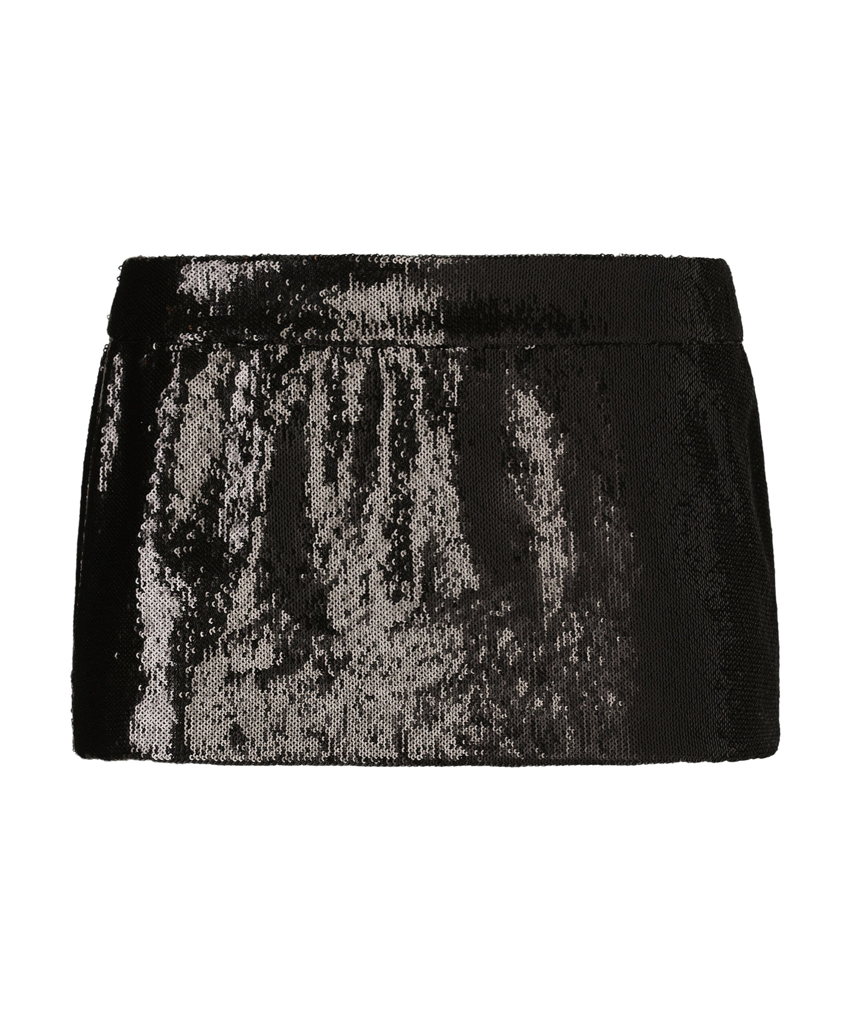 Dolce & Gabbana Sequined Low-rise Miniskirt In Black