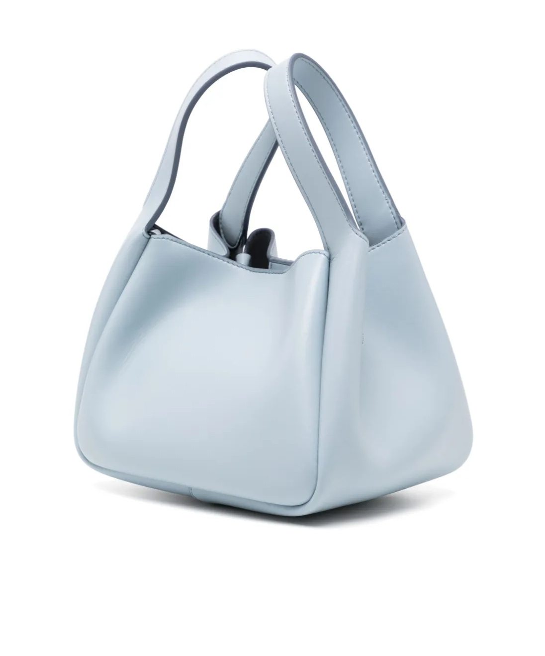 Stella Mccartney Pierced Logo Cross-body Bag In Light Blue