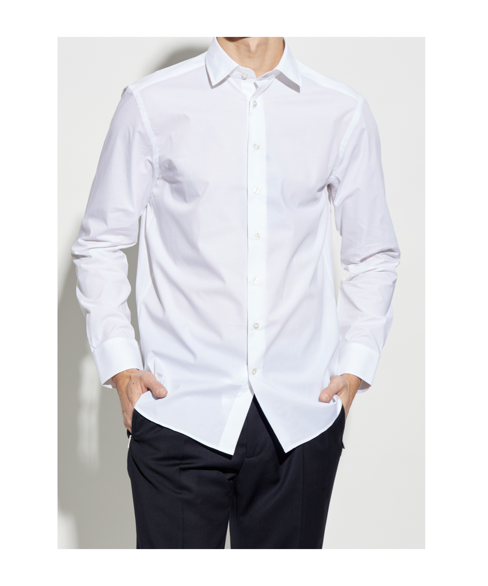 Etro Man Shirt White Size 19 Cotton In White
