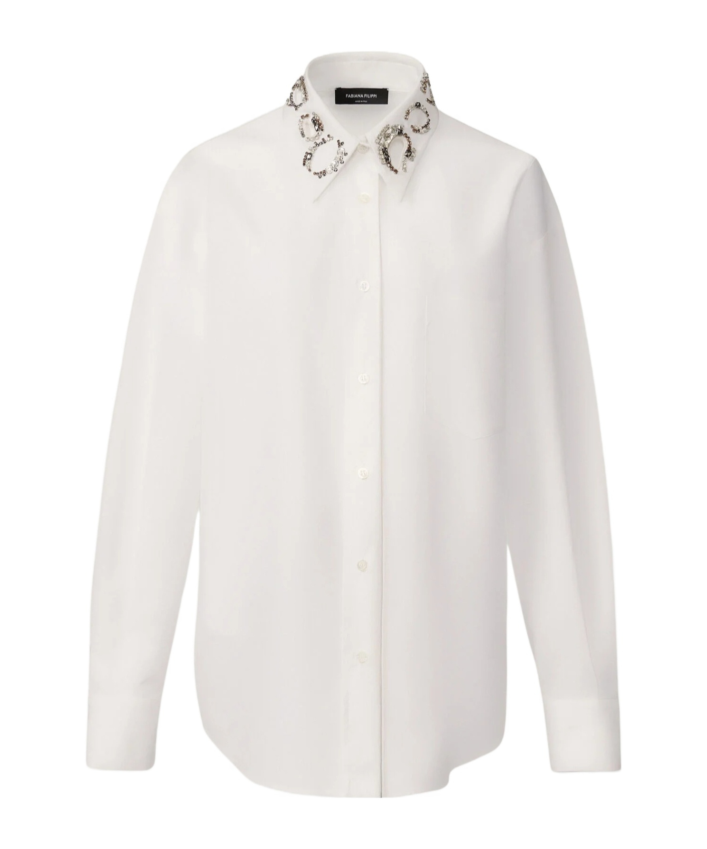 Fabiana Filippi Embellished-collar Shirt In White