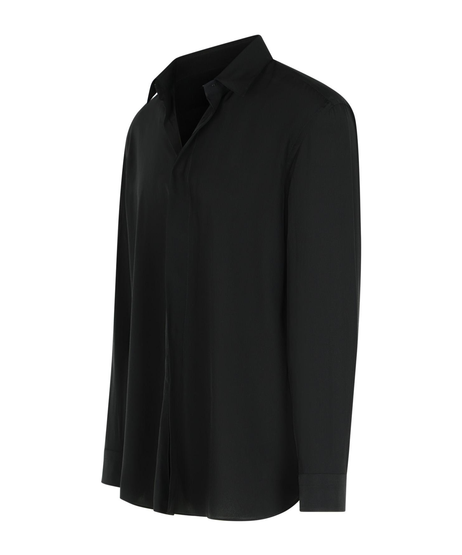 Tom Ford Luxurious Silk Long Sleeve Shirt In Black