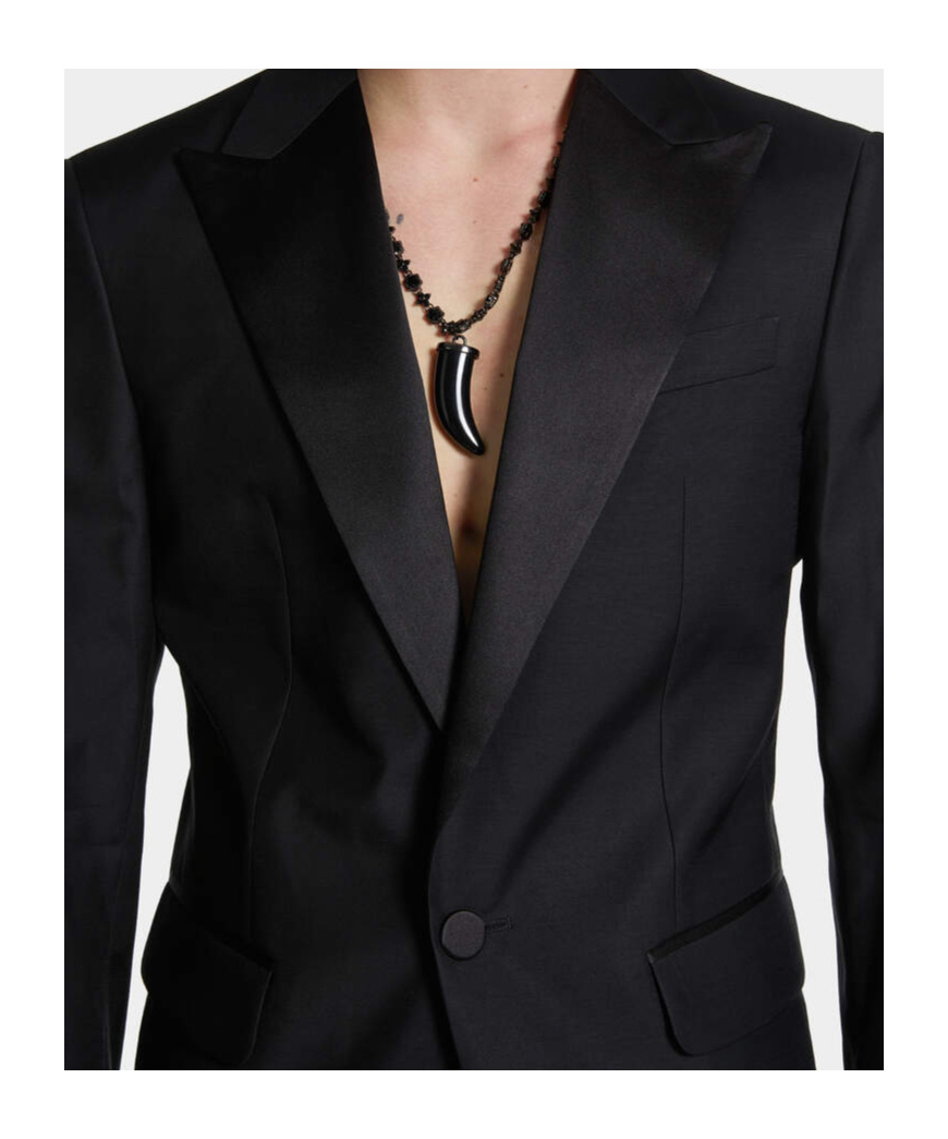 Dsquared2 Long-sleeved Suit Coat In Black
