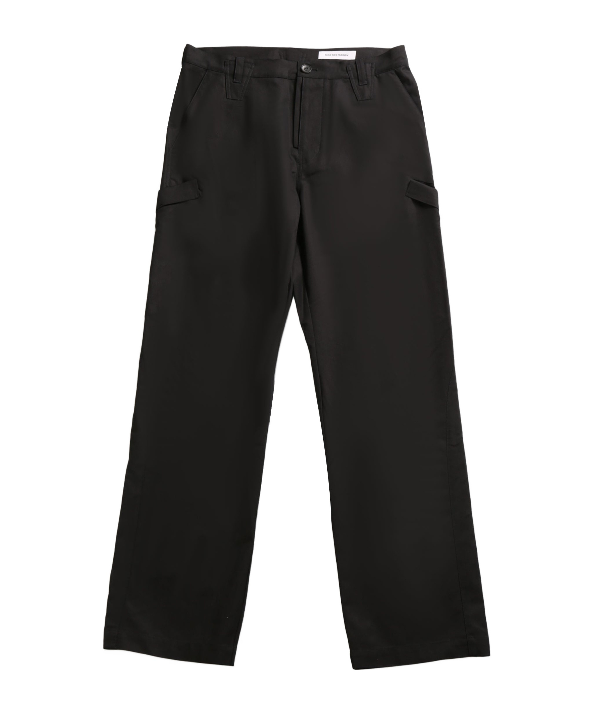 Kiko Kostadinov Zafar Cargo Trouser Cotton Weave In Black