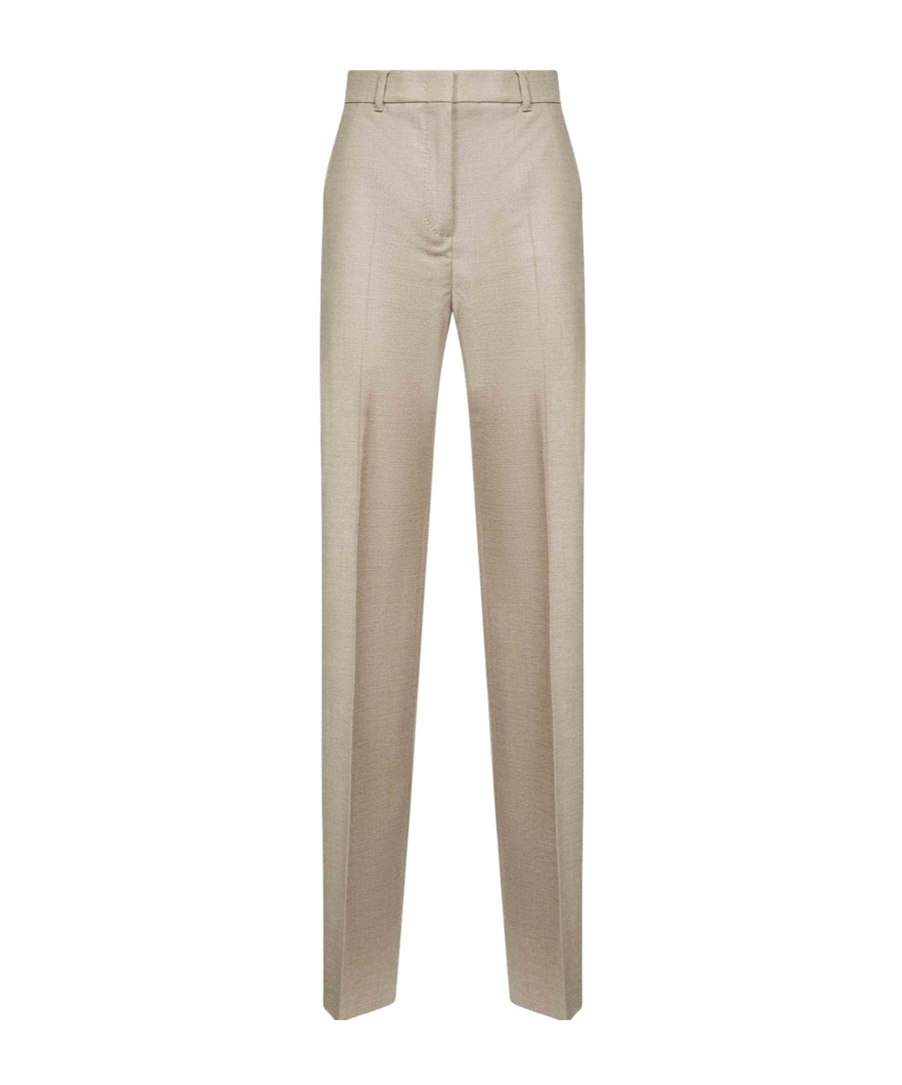 Max Mara Casual Pants With Belt Loops In White