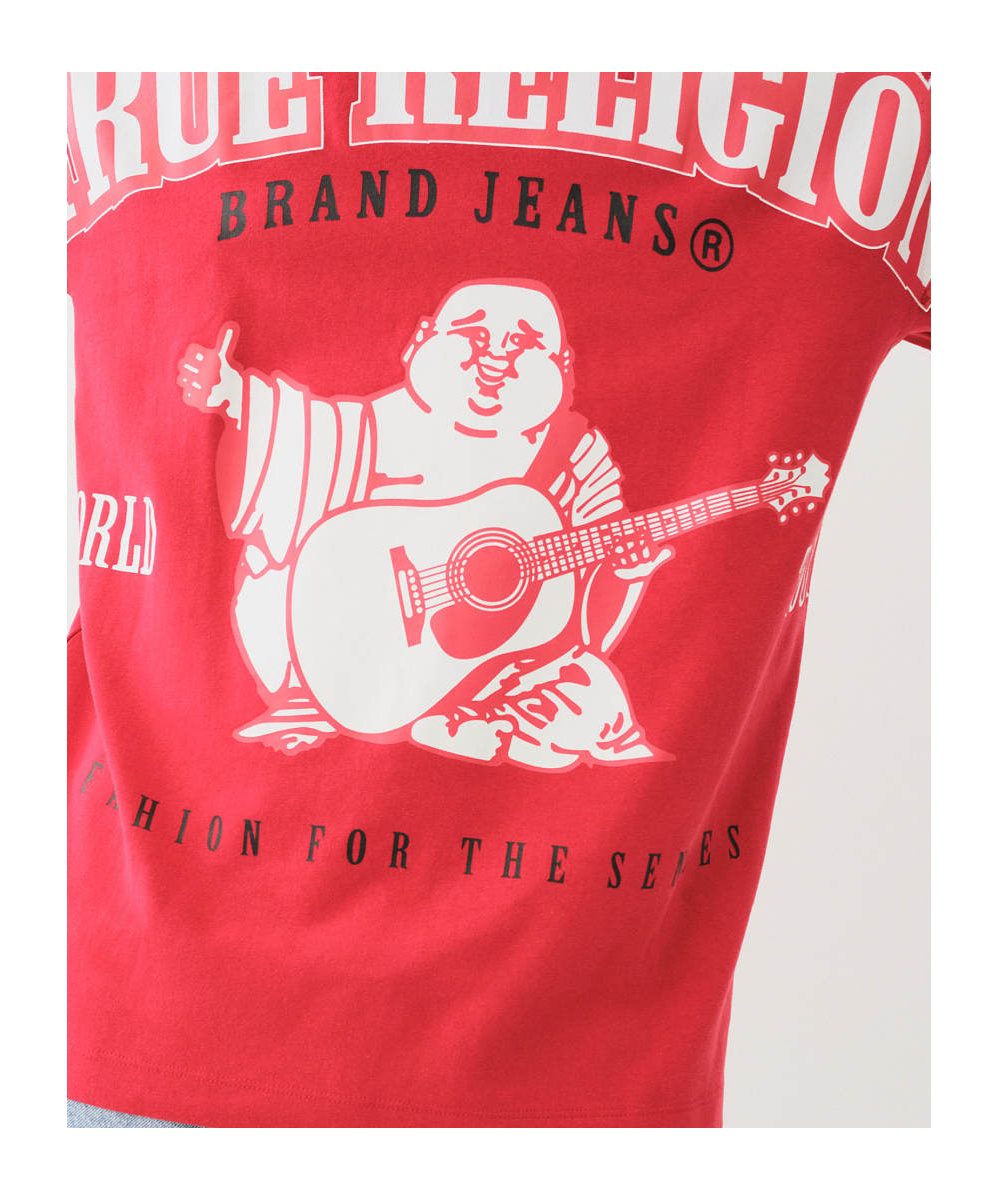 True Religion Exaggerated Icon Crew Tee In Red