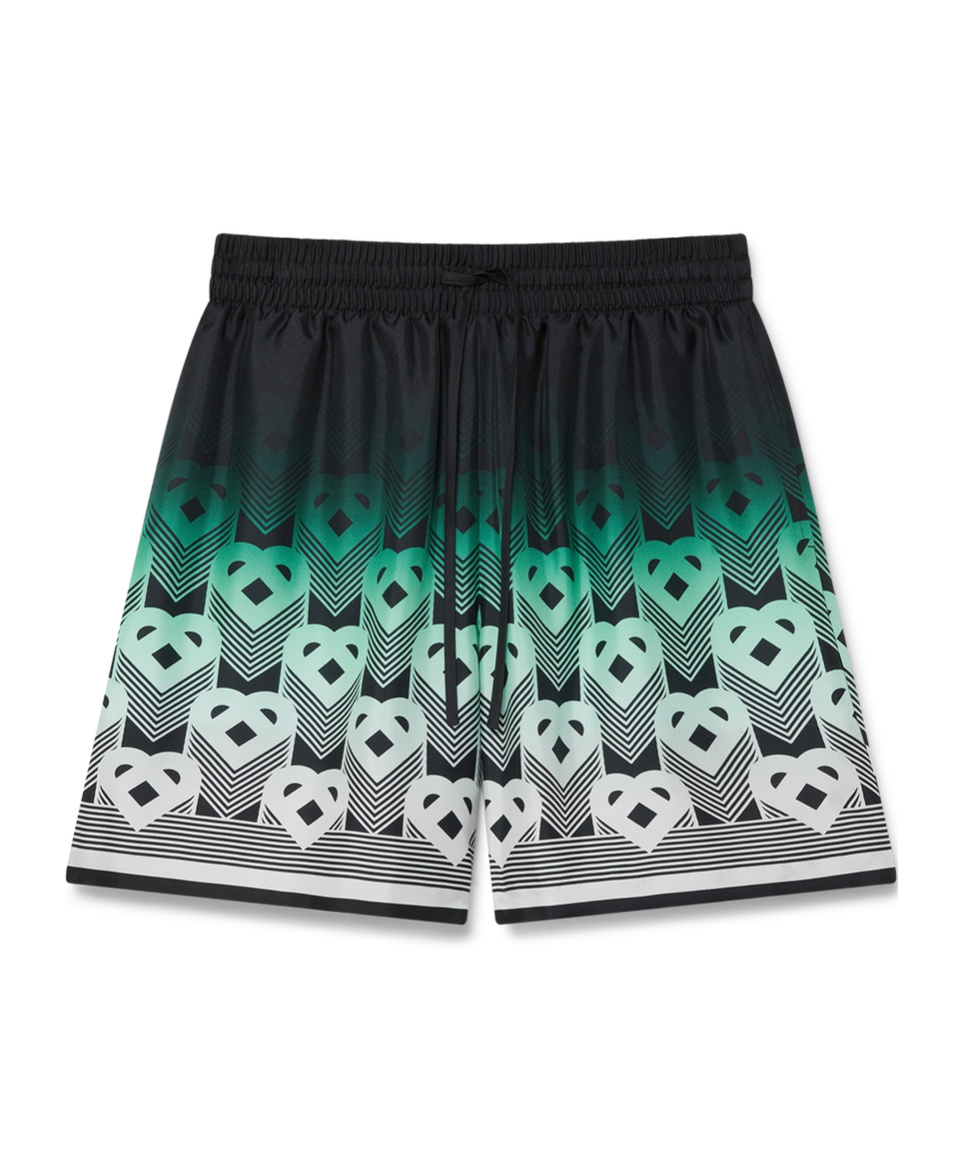 Casablanca Silk Bermuda Shorts Featuring Elastic Waistband