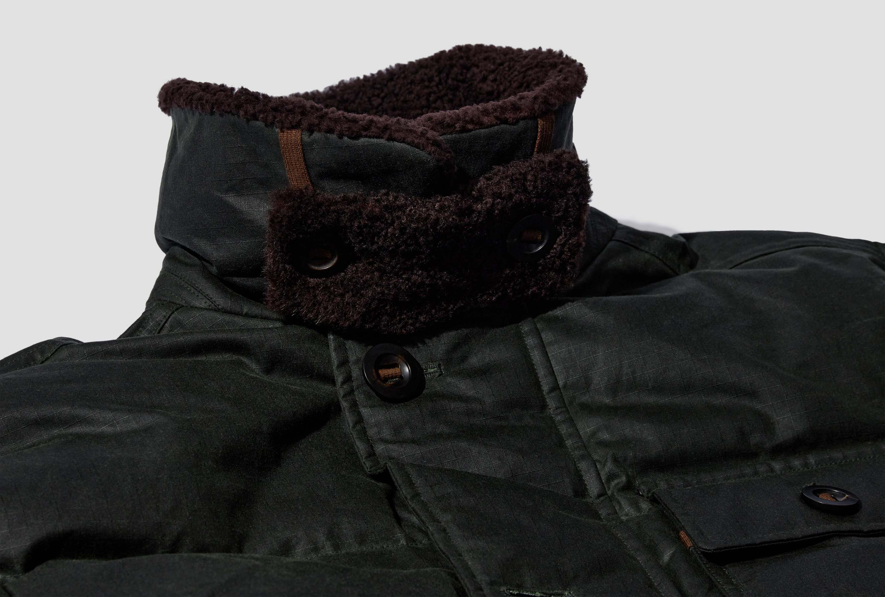 Drake's London Long-sleeved Cotton Jacket In Green
