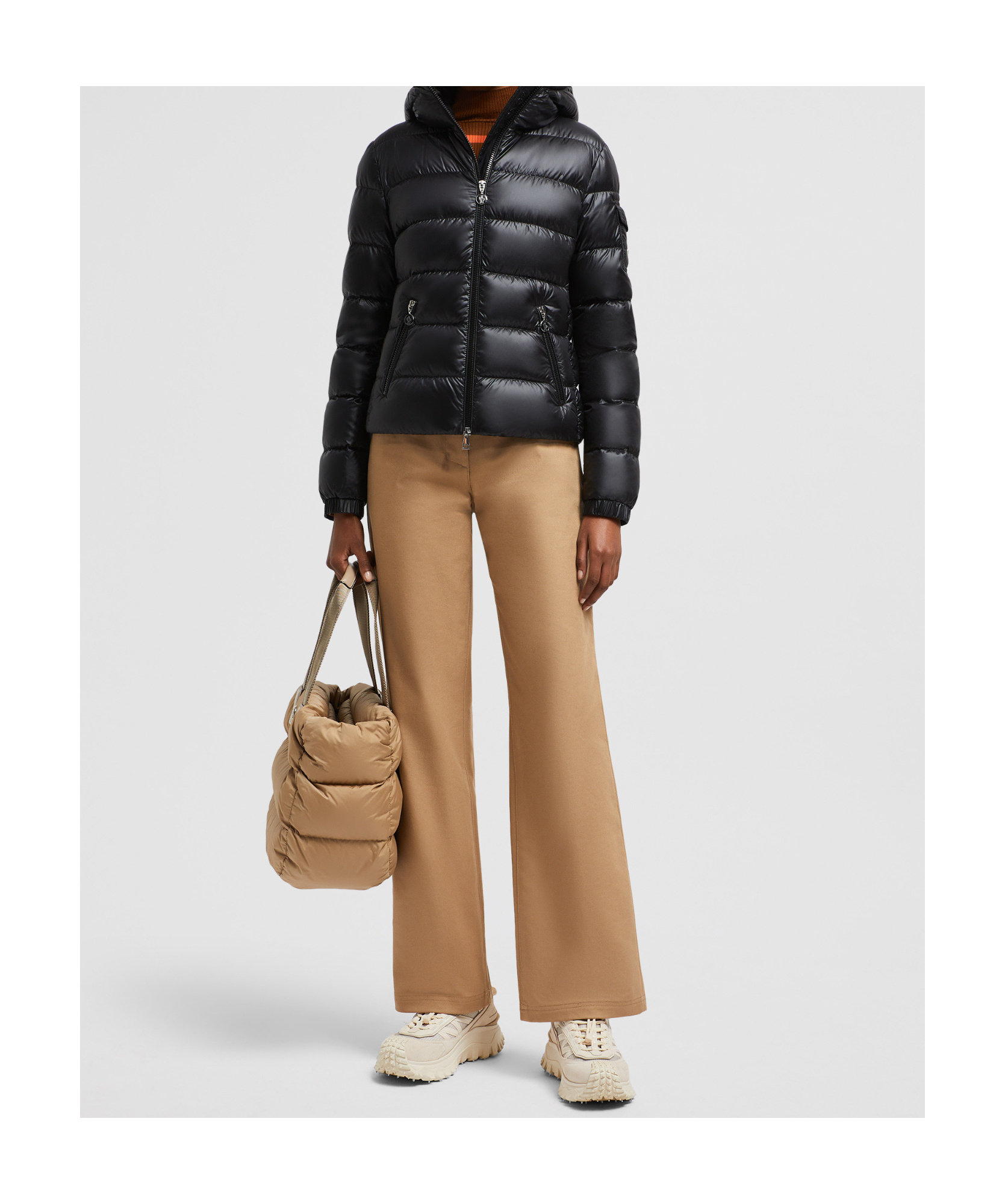 Shop Moncler Gles Hooded Short Down Jacket In Black